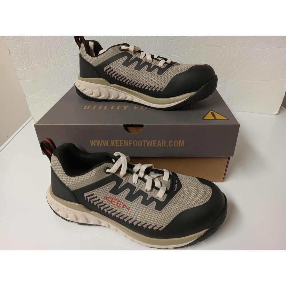 Keen Arvada Men's 8EE Wide Taupe Black Safety Toe Work Shoes